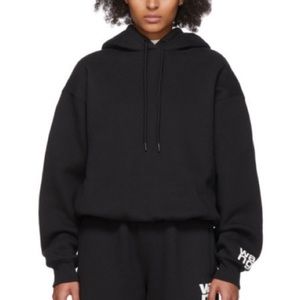 Alexander Wang black bubble dense hoodie pullover size medium (m)